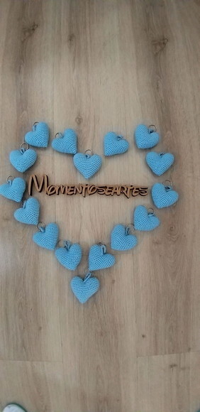 Varal de Berço Amigurumi Corações