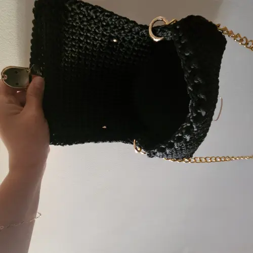 Bolsa de croche com Aba Tictac Mão/transversal