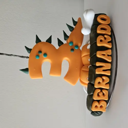 Topo vela de aniversário dinossauro personalizado