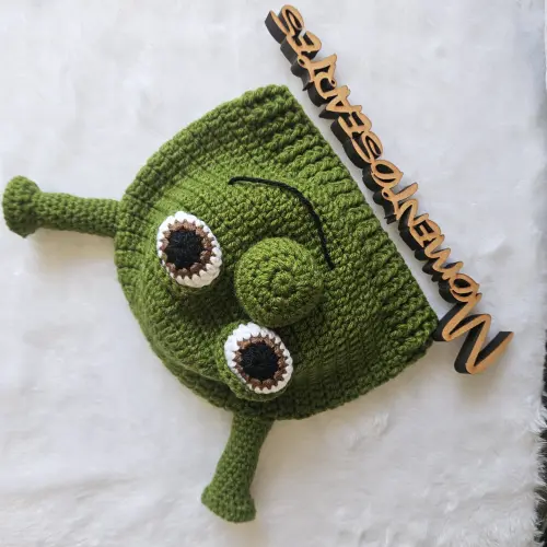 Toucas de crochê divertidas sherek