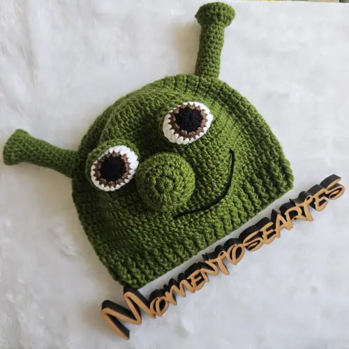 Toucas de crochê divertidas sherek
