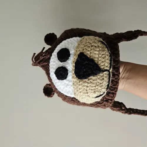 Toucas de crochê divertidas ursinho
