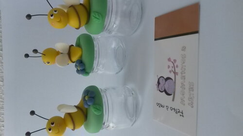 10 Potinho de Vidro Abelhinhas Lembrancinhas