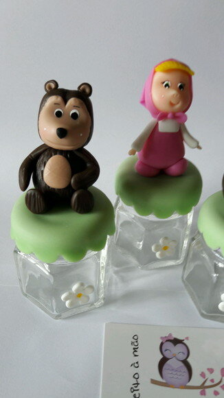 10 Potinho Lembrancinha Menina e o Urso