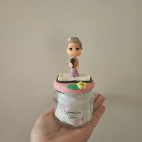 10 Potinhos de Vidro 150ml Personalizados Biscuit