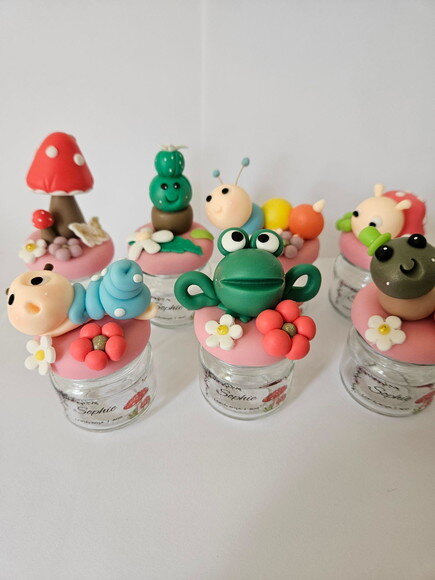 10 Potinhos de Vidro Jardim com Etiqueta Personalizada