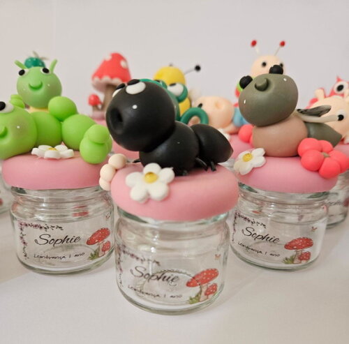 10 Potinhos de Vidro Jardim com Etiqueta Personalizada