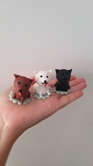 Aplique Cãozinho em Biscuit