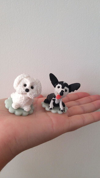 Aplique Cãozinho em Biscuit