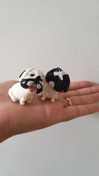 Aplique Cãozinho em Biscuit