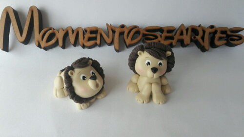 Aplique Leão em biscuit