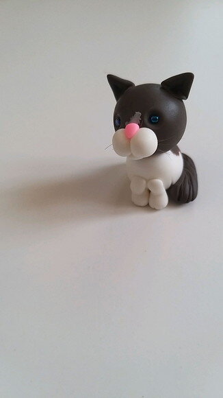 Aplique gatinho em biscuit