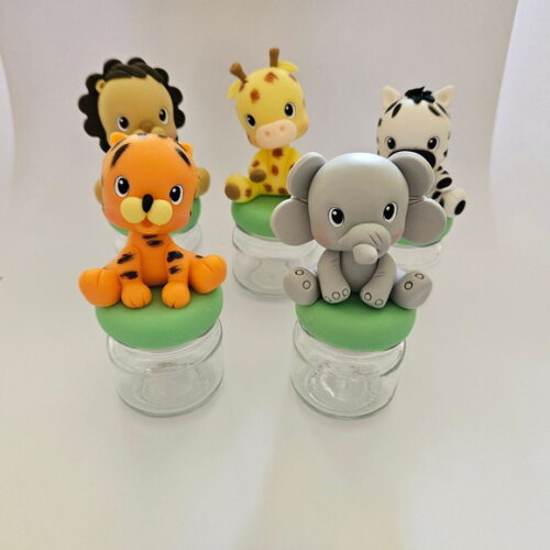 Apliques Animais Safari Biscuit Lembrancinhas