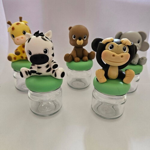 Apliques Animais Safari Biscuit Lembrancinhas