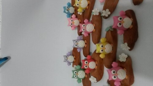 Apliques Corujas Mini no Galho