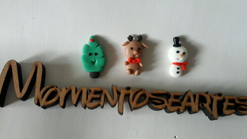 Apliques em biscuit de natal