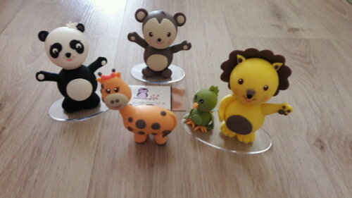 Kit enfeites de mesa e bolo animais
