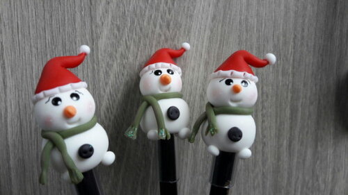 Lápis Boneco de Neve Lembrancinhas
