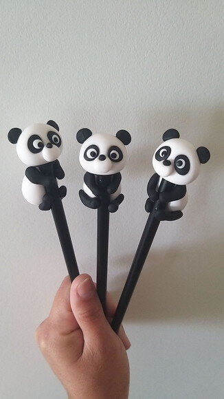 Lápis com Ponteira panda