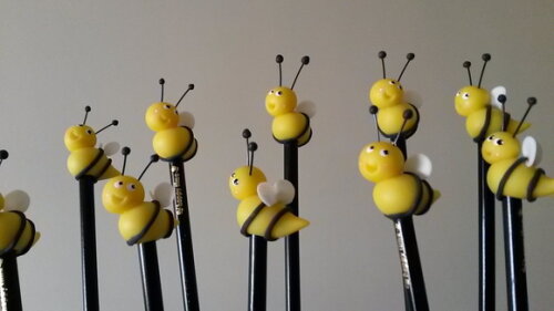 Lápis com Ponteiras Abelhinhas Lembrancinhas