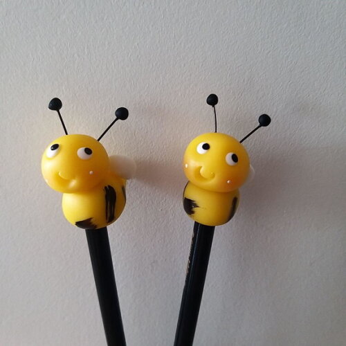 Lápis com Ponteiras Abelhinhas Lembrancinhas