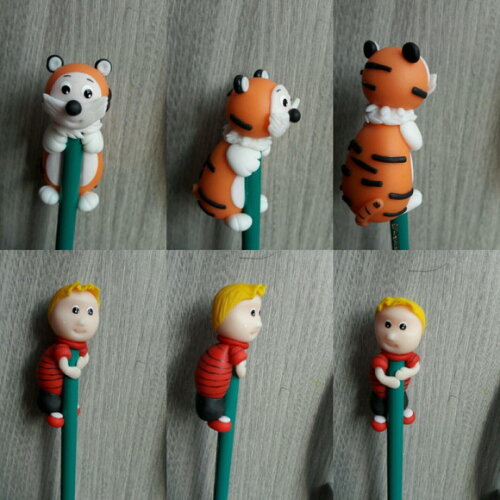 Lápis com Ponteiras Calvin e Haroldo