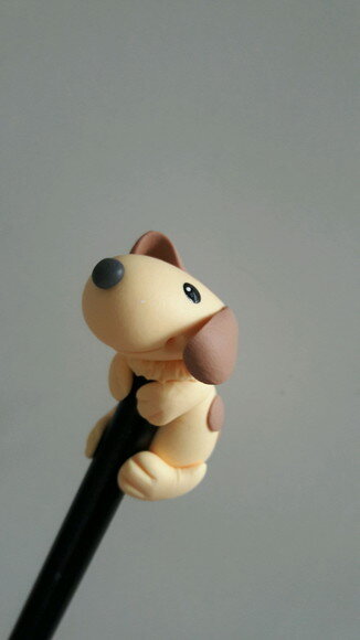 Lápis com Ponteiras cãozinho biscuit