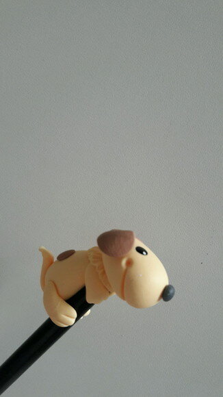 Lápis com Ponteiras cãozinho biscuit