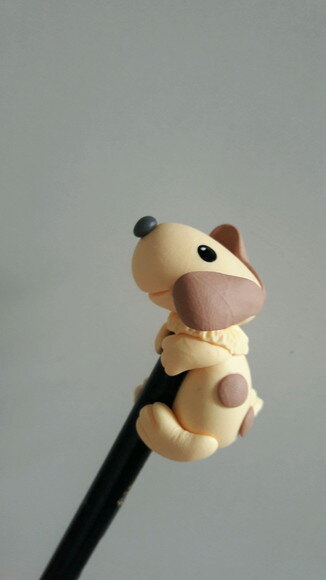 Lápis com Ponteiras cãozinho biscuit