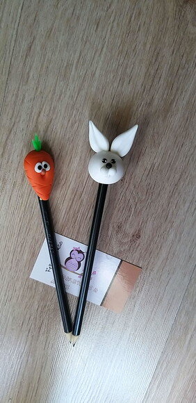 Lápis com Ponteiras coelho páscoa lembrancinhas