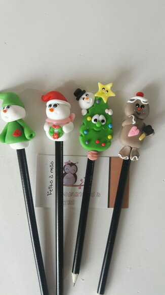 Lapis com ponteiras de natal