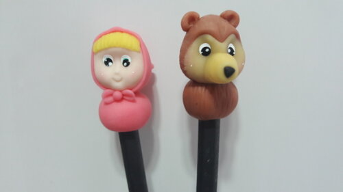 Lápis com Ponteiras menina e o urso