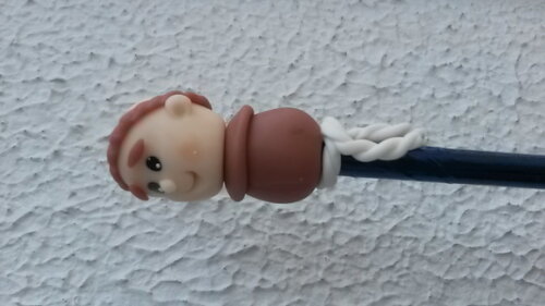 Lápis com Ponteiras São Francisco Lembrancinhas Biscuit