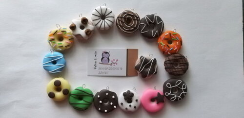 Lembrancinhas chaveirinhos donuts