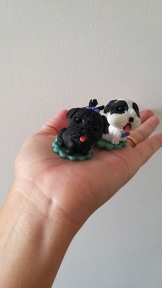 Mini Cachorrinhos em Biscuit