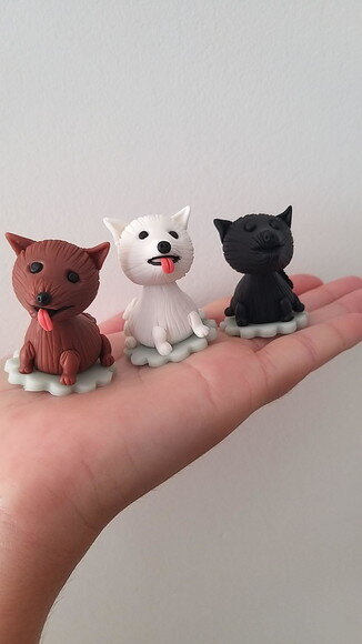 Mini Cachorrinhos em Biscuit
