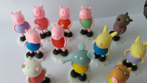 Miniaturas Turma Porquinho Apliques ou Enfeites