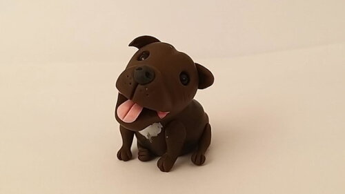 Miniatura Cachorrinhos em Biscuit