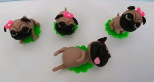 Mini Pug em Biscuit