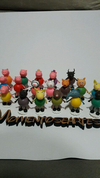 miniaturas turma porquinhos apliques ou enfeites