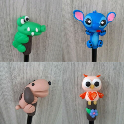 Ponteira de Caneta Bic Lembrancinhas Biscuit