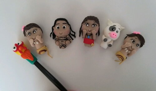 Ponteiras para Caneta Bic Moana Lembrancinhas Biscuit