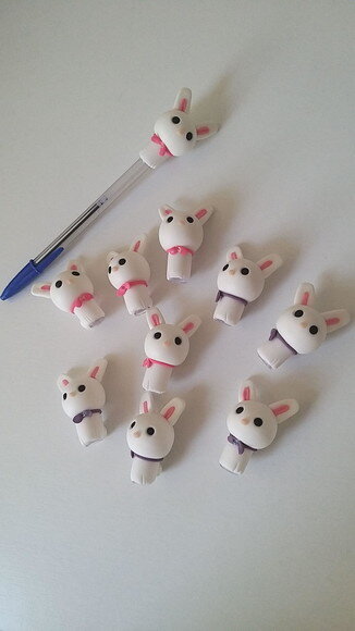 Ponteiras para Canetas Bic Coelho Lembrancinhas Biscuit