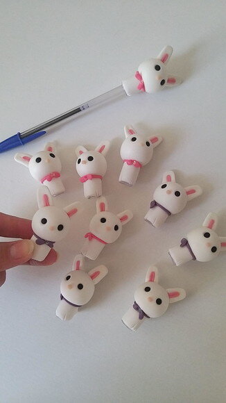 Ponteiras para Canetas Bic Coelho Lembrancinhas Biscuit