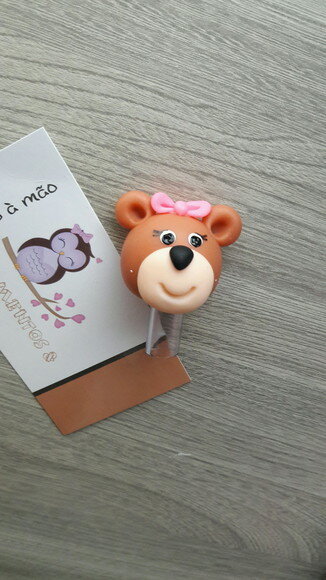 Ponteiras Ursinho Lembrancinha para Caneta Bic