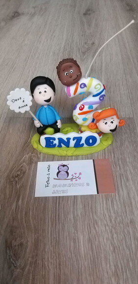 Topo de Bolo 3 palavrinhas