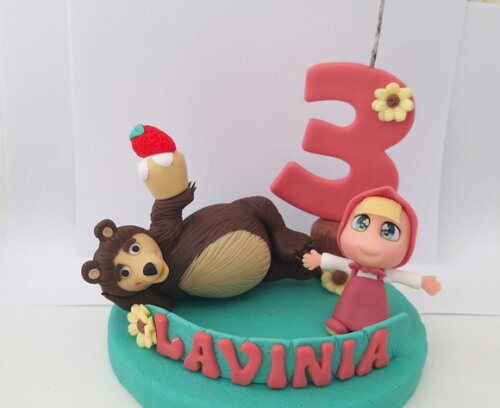Topo de Bolo a Menina e o Urso