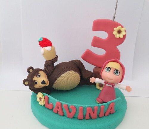 Topo de Bolo a Menina e o Urso