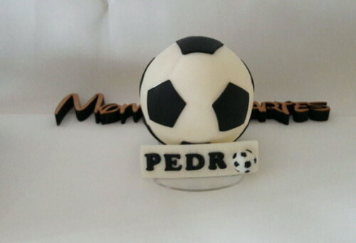 Topo de Bolo Bola de Futebol Personalizado