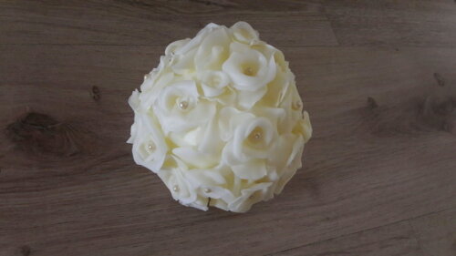 Topo de bolo buque de rosas biscuit